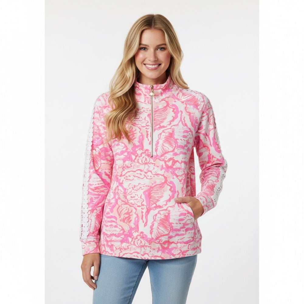 Lilly Pulitzer Pink and White Floral Top